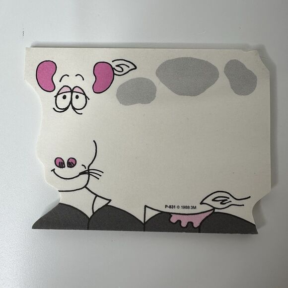 3 Vintage Post It Note Pads Cow Garfield Banana Partially Used 4x3" - Picture 9 of 15